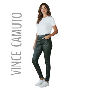 VINCE CAMUTO black faux leather skinny pants SZ XSM